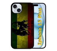 Coque Pour Iphone 15 Plus - Listen To Bob Marley - Silicone - Noir