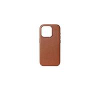 Coque pour iPhone 15 Plus MagSafe en Cuir Pleine Fleur Ultra-Résistant Marron