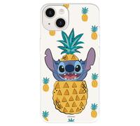 Coque pour iPhone 15 Plus officielle Lilo & Stitch - Stitch Ananas pour protéger votre téléphone. Coque en silicone souple sous licence officielle Disney.