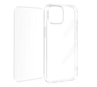 Coque pour iPhone 15 Plus Silicone Gel et Verre Trempé 9H Transparent