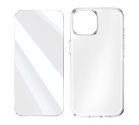 Coque Pour Iphone 15 Plus Silicone Souple Et Verre Trempé Moxie Transparent
