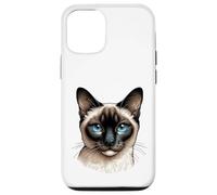 Coque pour iPhone 15 Portrait de chat siamois