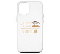 Coque pour iPhone 15 Pro 5 pains et 2 poissons verset de la Bible chrétiens hommes, femmes, enfants