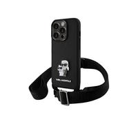 Coque pour iPhone 15 Pro avec Bandoulière Ajustable Ultra Elégant Noir