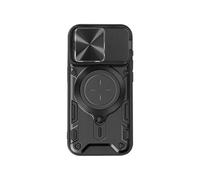 Coque pour iPhone 15 Pro Bague Métallique Bi-matière Antichoc Avizar Noir