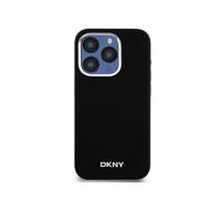Coque Pour Iphone 15 Pro Compatible Magsafe En Silicone Avec Logo Métallisé Dkny Noir