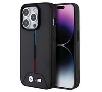 Coque Pour Iphone 15 Pro Compatible Magsafe Matelassé Bmw Noir