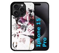 Coque Pour Iphone 15 Pro - Creative Art Love Will Tear Us Apart - Silicone - Noir
