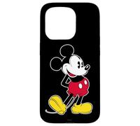 Coque pour iPhone 15 Pro Disney Mickey Mouse Pose classique Noir