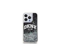 DKNY Coque pour iPhone 15 Pro – Édition Liquid Glitter Arch Flexible Ultra‑Chic Noir