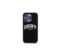 DKNY Coque pour iPhone 15 Pro Edition Liquid Silicone Arch Compatible MagSafe Noir