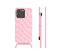 Coque pour iPhone 15 Pro en silicone Retro Pink