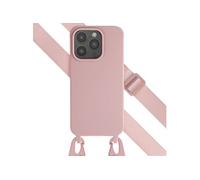 Selencia Coque silicone avec cordon amovible pour Apple iPhone 15 Pro - Sand Pink