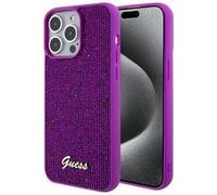 Coque pour iPhone 15 Pro - Guess Disco Metal Script (GUHCP15LPMSDGSF) - Fuchsia G