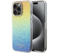 Coque pour iPhone 15 Pro - Guess Hardcase IML Faceted Mirror Disco Iridescent (GUHCP15LHDECMI) - Multicolore G