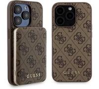 Coque pour iPhone 15 Pro - Guess Hardcase Powerbank MagSafe (GUBPM5P15L4GEMGW) - Marron G