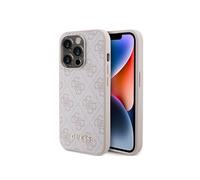 Étui Guess pour iPhone 15 Pro 6.1 rose étui rigide 4G Metal Gold Logo
