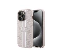 Étui Coque IPHONE 15 Pro Guess Simili Cuir Rose Magsafe Compatible
