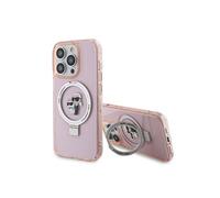 CG MOBILE Karl Lagerfeld Magsafe Ringstand Coque avec têtes Karl & Choupette pour iPhone 15