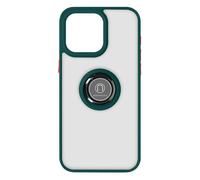 Coque pour iPhone 15 Pro Hybride Bague Métallique Support Vidéo Ringrip Vert