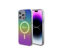 Guess GUHMP15LHITSK Coque pour iPhone 15 Pro 6,1" Noir Coque Rigide IML Iridescent, Noir, X, x