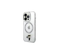 Coque pour iPhone 15 Pro Imprimé Karl et Choupette Compatible MagSafe Transparent