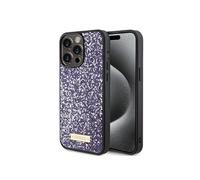 Coque Guess en TPU rigide, logo en mtal pour Apple iPhone 15 Pro 6.1 - violet