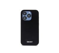 Coque pour iPhone 15 Pro MagSafe Elégante avec Logo en Métal Noir