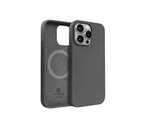 Coque pour iPhone 15 Pro MagSafe en Silicone Souple Antichocs Crong Gris anthracite