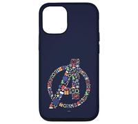 Coque pour iPhone 15 Pro Marvel Avengers A-Logo Symbole des Fêtes de Noël Hero Icônes
