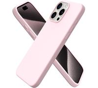 Coque pour iPhone 15 Pro Max, Case en Silicone Liquide Compatible avec iPhone 15 Pro Max 6,7 Pouces, ?tui Fine Slim, Protection Compl¿¿te Housse Souple, Cover Antichoc-Rose