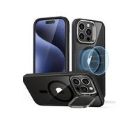 Coque pour iPhone 15 Pro Max - Classic Hybrid HaloLock Kickstand - Noir Transparent