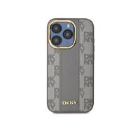 Coque pour iPhone 15 Pro Max Compatible MagSafe Motif à Carreaux Ultra-Chic Gris