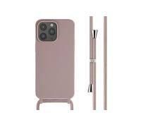 imoshion imoshion Coque en silicone avec cordon iPhone 15 Pro Max Sand Pink Rose