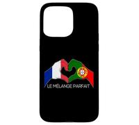 Coque pour iPhone 15 Pro Max France et Portugal Français Portugais Le Mélange Parfait Cœu