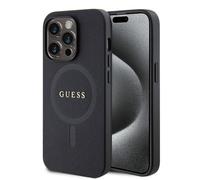 Coque pour iPhone 15 Pro Max - Guess Saffiano MagSafe (GUHMP15XPSAHMCK) - Noir