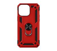 Coque pour iPhone 15 Pro Max Hybride Bague Magnétique Série ArmoRing Rouge