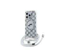 Coque pour iPhone 15 Pro Max - IML Crossbody MagSafe (KLHMP15XHCKCKCKLCT) - Monogramme transparent Tête Karl&Choupette