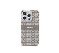 Étui DKNY pour iPhone 15 Pro Max 6.7 beige étui rigide IML Mono & Stripe MagSafe