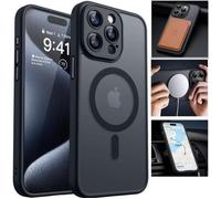 Coque pour IPHONE 15 PRO MAX - MASSILIA TECH - Magsafe - Noir - Full caméra - Antichocs