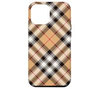 Coque pour iPhone 15 Pro Max Plaid Tartan Tan Rouge Mode Country Chic City Femmes Printemps
