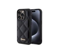 Coque pour iPhone 15 Pro Max - Quilted Metal Logo (GUHCP15XPSQSQSK) - black