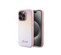 Coque pour iPhone 15 Pro Max - Saffiano Iridescent Script (GUHCP15XPSAIRSP) - Rose