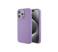 Guess Coque arrière pour iPhone 15 Pro Max - Saffiano - Violet