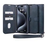 Spigen Étui portefeuille S Plus conçu pour iPhone 15 Pro Max (2023), bleu marine