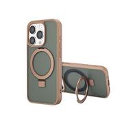 Accezz Coque Ring Stand avec MagSafe pour Apple iPhone 15 Pro - Marron