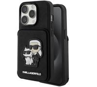 Coque Pour Iphone 15 Pro Porte-Cartes Support Saffiano Karl Lagerfeld Noir