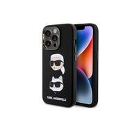 Étui Karl Lagerfeld pour iPhone 15 Pro 6.1 noir Silicone Karl&Choupette Head