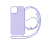 Coque Cordon pour iPhone 15 Lanière Tour du Cou 80cm série Corda Violet