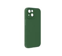 Coque pour iPhone 15 Silicone Mat Protection Caméra Vert